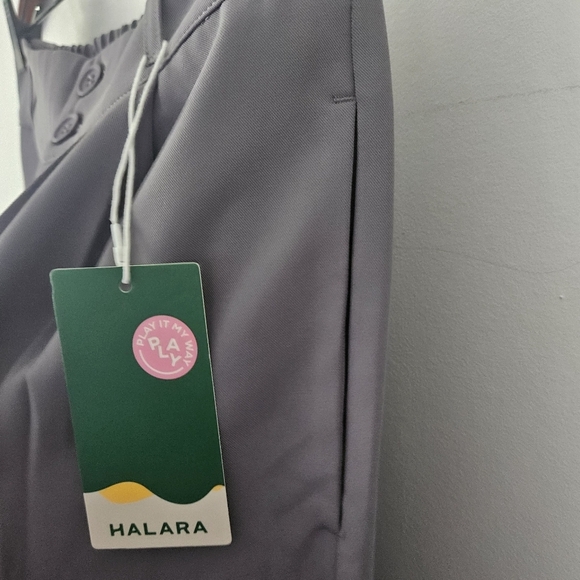 Halara High Waisted Button Shirred Straight Leg Work Pants Size M - Picture 7 of 10